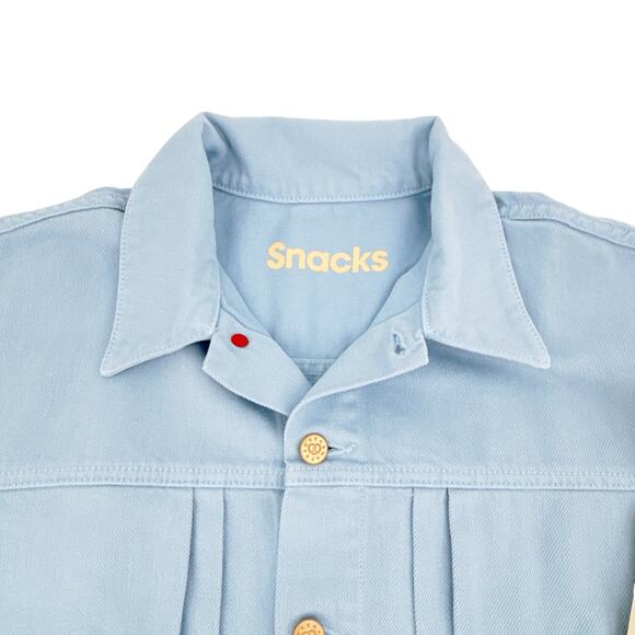 MOTHER Denim SNACKS! The Big Bite Jacket in Blue Barrymore XS - Picture 6 of 16